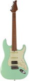 Suhr Select Classic S HSS Guitar, Roasted Flamed Neck, Surf Green, Maple