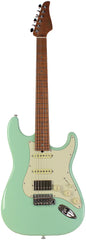 Suhr Select Classic S HSS Guitar, Roasted Flamed Neck, Surf Green, Maple