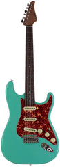 Suhr Select Classic S Guitar, Roasted Flamed Neck, Seafoam Green, Rosewood