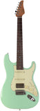 Suhr Select Classic S HSS Guitar, Roasted Flamed Neck, Surf Green, Rosewood