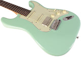Suhr Select Classic S HSS Guitar, Roasted Flamed Neck, Surf Green, Rosewood