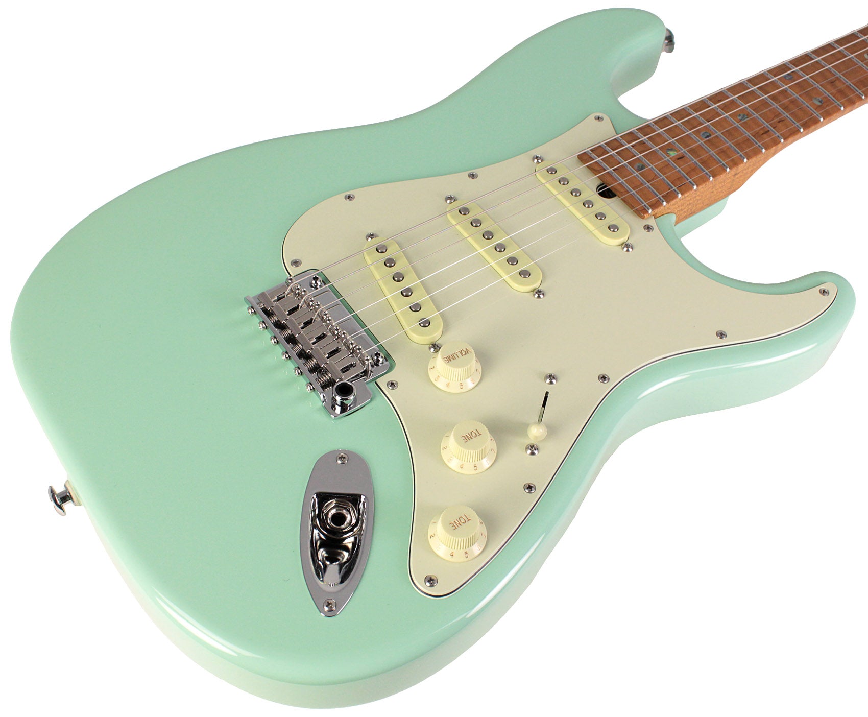 Suhr Select Classic S Guitar, Roasted Flamed Neck, Surf Green