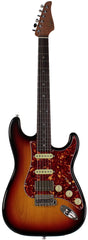 Suhr Select Classic S HSS Guitar, Roasted Flamed Neck, 3-Tone Burst, Rosewood