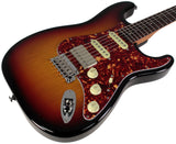 Suhr Select Classic S HSS Guitar, Roasted Flamed Neck, 3-Tone Burst, Rosewood
