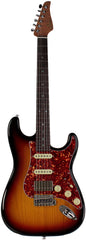 Suhr Select Classic S HSS Guitar, Roasted Flamed Neck, 3-Tone Burst, Rosewood