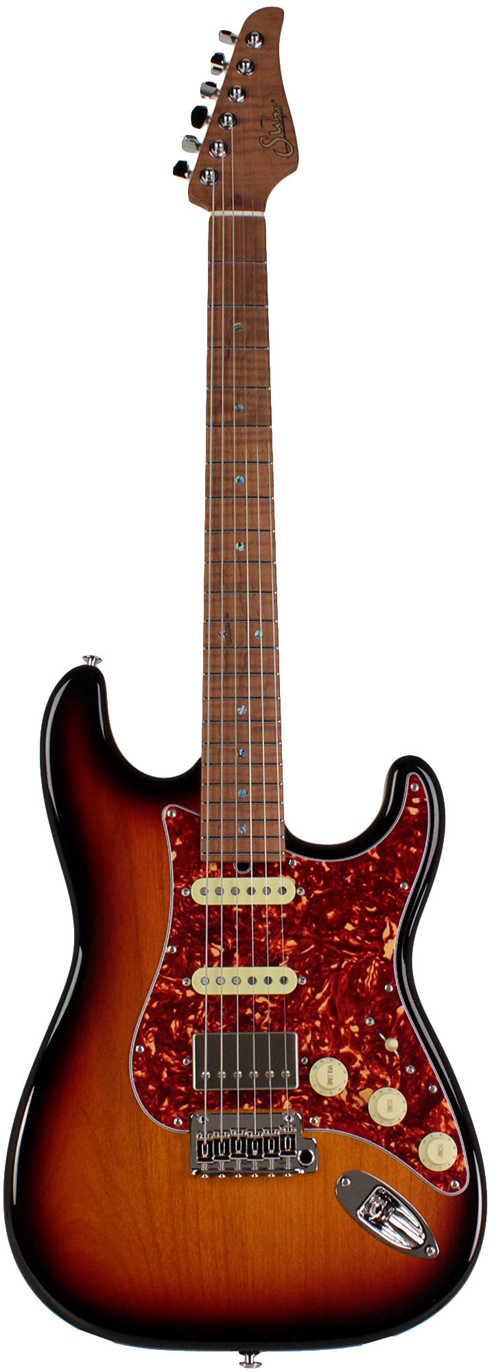 Suhr Select Classic S HSS Guitar, Roasted Flamed Neck, 3 Tone