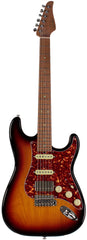 Suhr Select Classic S HSS Guitar, Roasted Flamed Neck, 3 Tone Burst, Maple