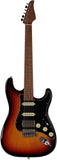 Suhr Select Classic S HSS Guitar, Roasted Flamed Neck, 3-Tone Burst, Black PG, Maple