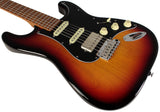 Suhr Select Classic S HSS Guitar, Roasted Flamed Neck, 3-Tone Burst, Black PG, Maple