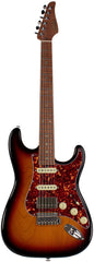 Suhr Select Classic S HSS Guitar, Roasted Flamed Neck, 3 Tone Burst, Maple