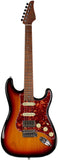 Suhr Select Classic S HSS Guitar, Roasted Flamed Neck, 3 Tone Burst, Maple