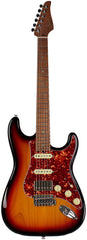 Suhr Select Classic S HSS Guitar, Roasted Flamed Neck, 3 Tone Burst, Maple