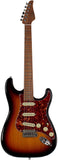 Suhr Select Classic S Guitar, Roasted Flamed Neck, 3-Tone Burst, Maple