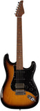 Suhr Select Classic S HSS Guitar, Roasted Flamed Neck, 2-Tone Burst, Black PG, Maple