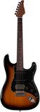 Suhr Select Classic S HSS Guitar, Roasted Flamed Neck, Tobacco Burst, Rosewood