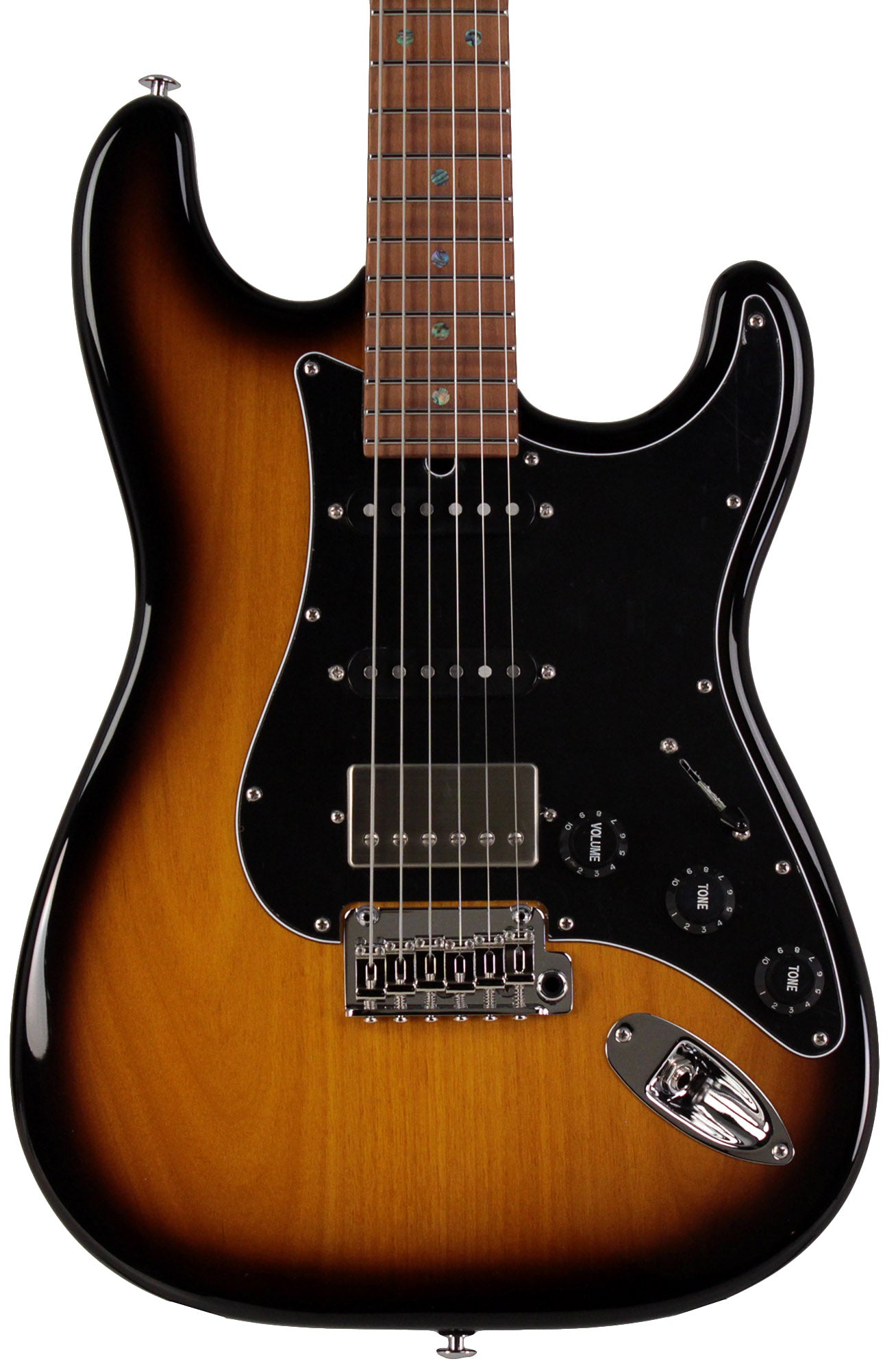 Suhr Select Classic S HSS Guitar, Roasted Flamed Neck, 2-Tone