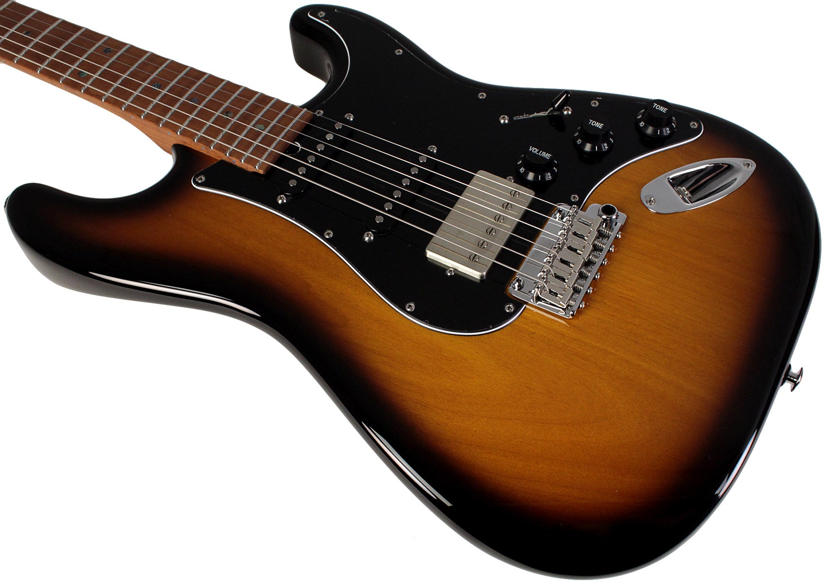 Suhr Select Classic S HSS Guitar, Roasted Flamed Neck, 2-Tone