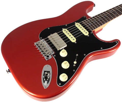 Suhr Select Classic S HSS Guitar, Roasted Flamed Neck, Orange Crush Metallic, Rosewood