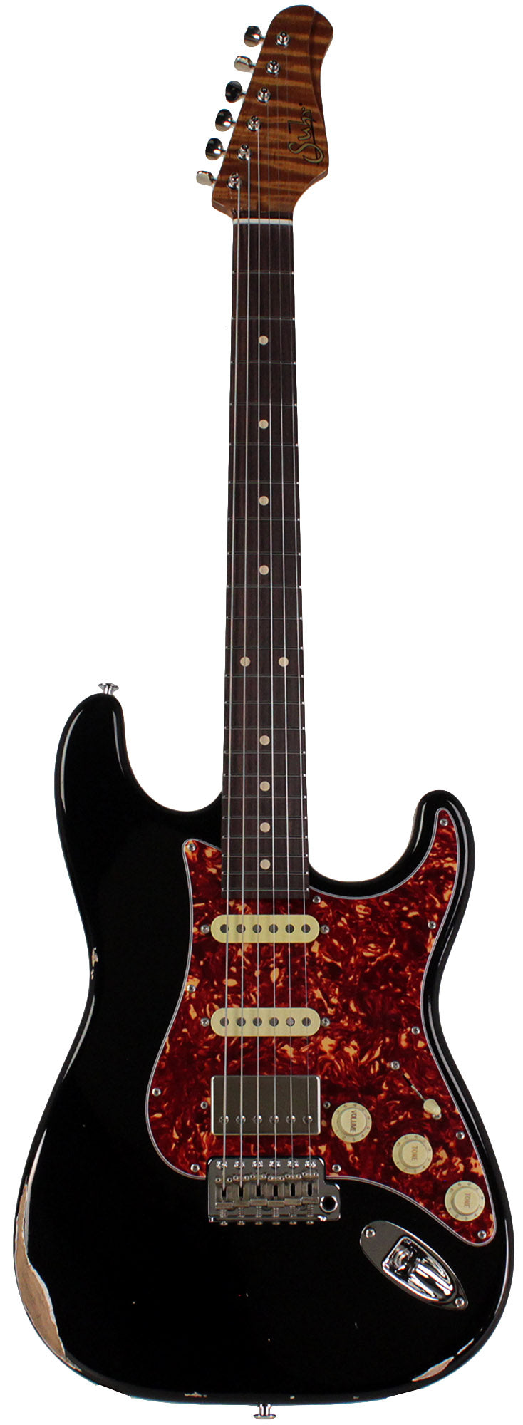 Suhr Select Classic S Antique HSS Guitar, Roasted Flamed Neck