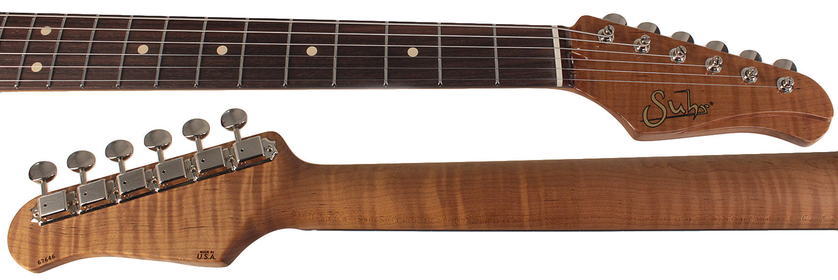 Suhr Select Classic S Antique HSS Guitar, Roasted Flamed Neck