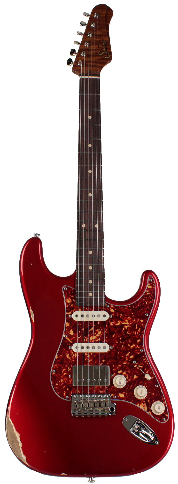 Suhr Select Classic S Antique HSS Guitar, Roasted Flamed Neck, Candy Apple Red, Rosewood Suhr Select Classic S Antique HSS Guitar, Roasted Flamed Neck, Candy Apple Red, Rosewood