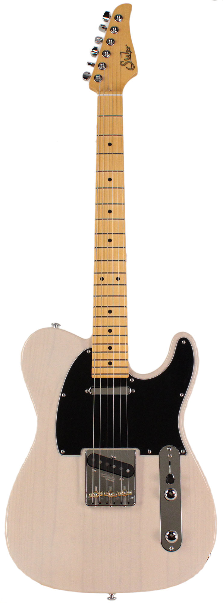 Suhr Classic T Guitar, Swamp Ash, Trans White | Humbucker Music