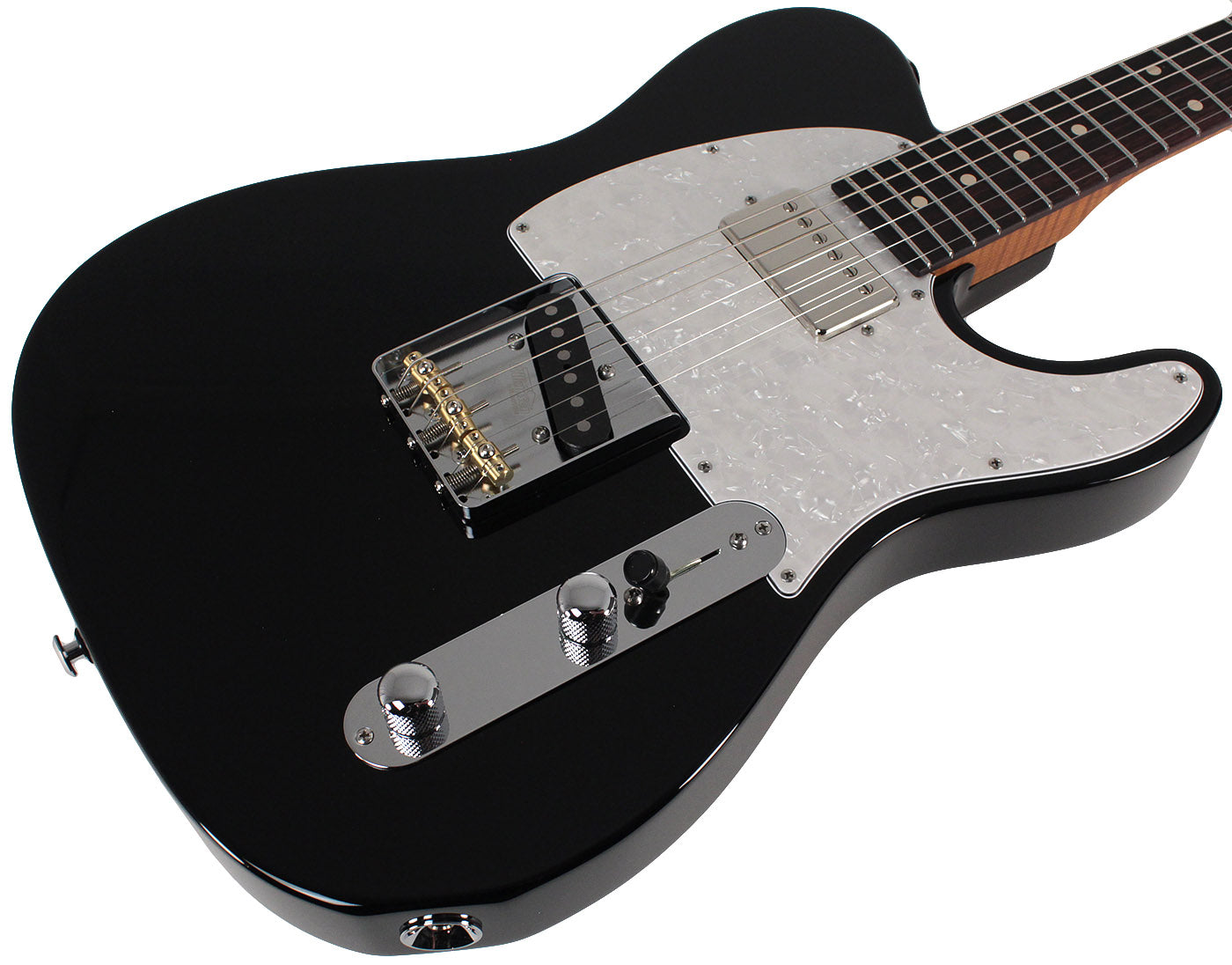 Suhr Classic T HS Roasted Select Guitar, Flamed, Rosewood, Black