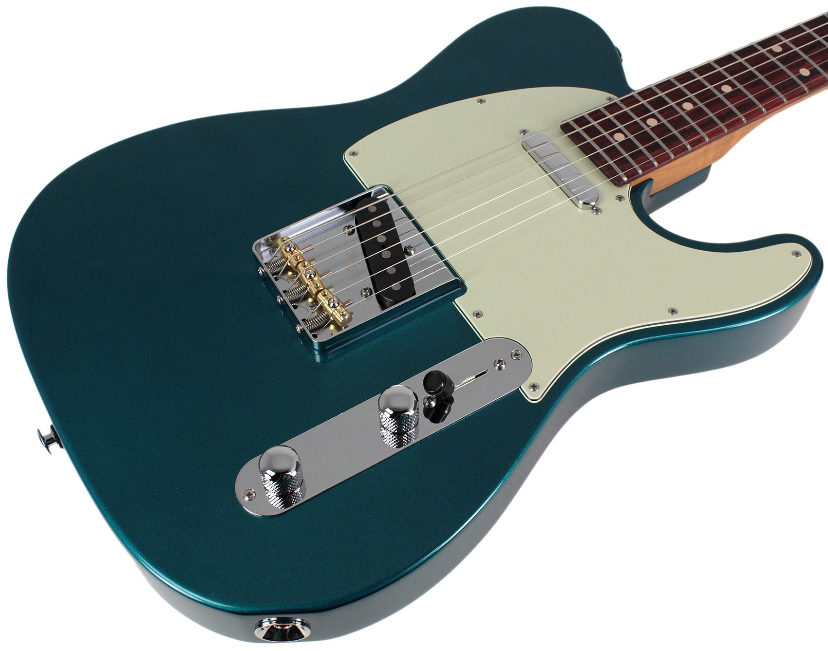 Suhr Select Classic T Guitar, Roasted Flamed Neck, Ocean Turquoise, Rosewood