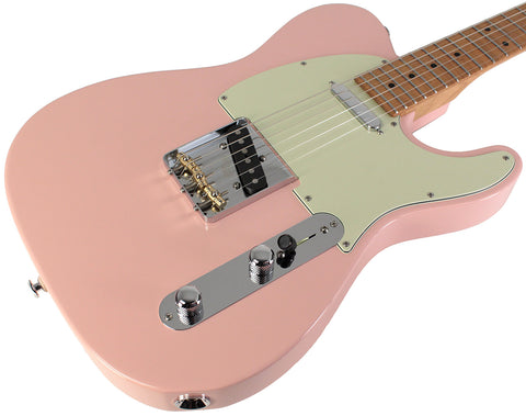 Suhr Select Classic T Guitar, Roasted Flamed Neck, Maple, Shell Pink