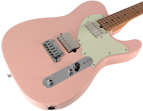 Suhr Select Classic T HH Guitar, Roasted Flamed Neck, Shell Pink