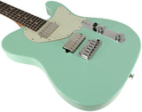 Suhr Classic T HH Guitar, Roasted Body and Neck, Flamed, Rosewood, Surf Green