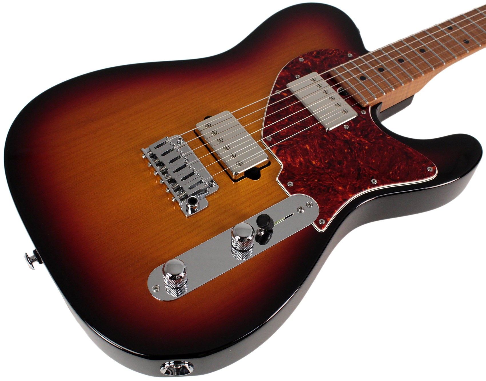 Suhr Select Classic T HH Guitar, Roasted Flamed Neck, 3-Tone Burst |  Humbucker Music