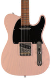 Suhr Select Classic T Roasted, Flamed, Swamp Ash, Trans Shell Pink, Hardshell