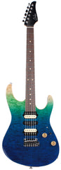 Suhr Modern Plus Curly Limited Guitar, Aqua Blue Gradient