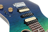 Suhr Modern Plus Curly Limited Guitar, Aqua Blue Gradient