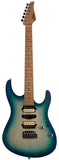 Suhr Limited Modern Satin Flame Guitar, Island Burst, Hardshell Case