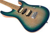 Suhr Limited Modern Satin Flame Guitar, Island Burst, Hardshell Case