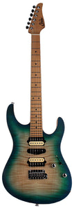 Suhr Limited Modern Satin Flame Guitar, Island Burst, Hardshell Case