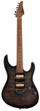 Suhr Limited Modern Satin Flame Guitar, Trans Charcoal Burst, Hardshell Case