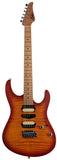 Suhr Limited Modern Satin Flame Guitar, Honey Burst, Hardshell Case