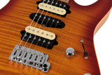 Suhr Limited Modern Satin Flame Guitar, Honey Burst, Hardshell Case