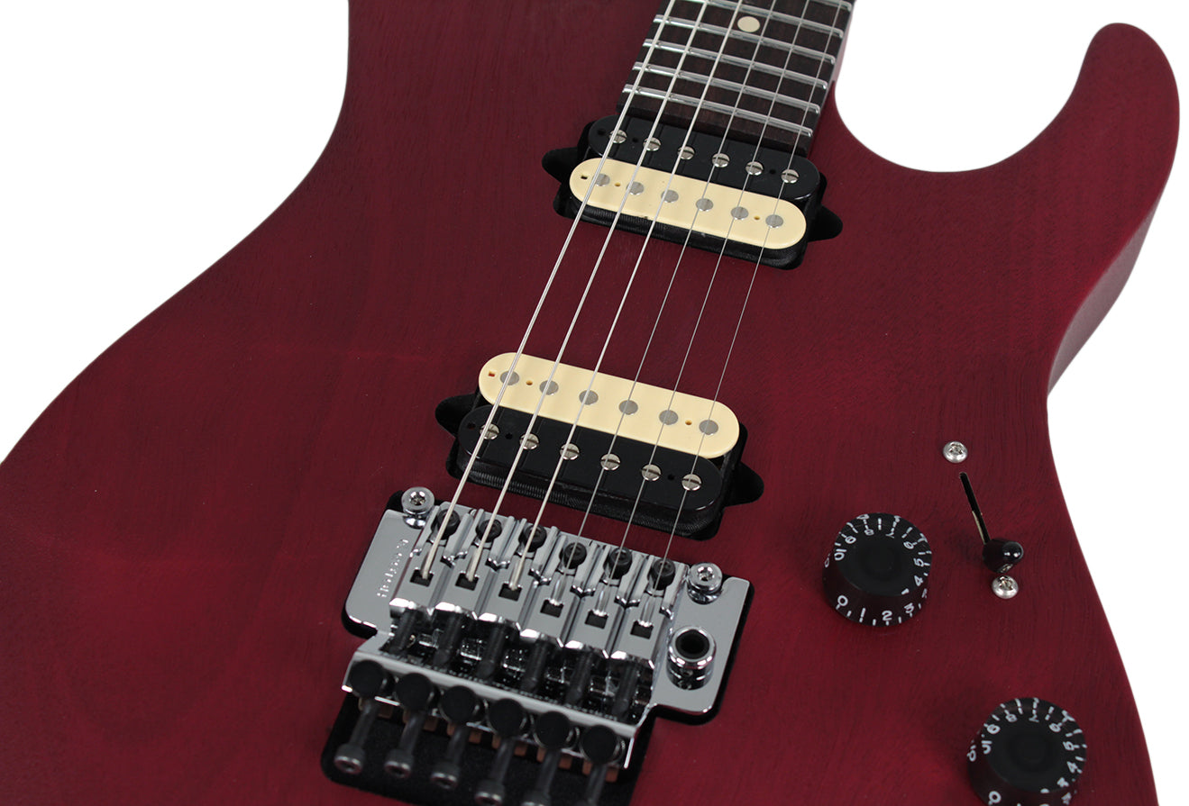 Suhr Modern Satin Cherry Guitar - HH, Floyd Rose | Humbucker Music