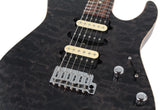 Suhr Modern Select Guitar, Quilted Maple, Trans Charcoal