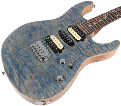 Suhr Modern Select Guitar, Quilted Maple, Trans Blue Denim Slate - JS4G2Y