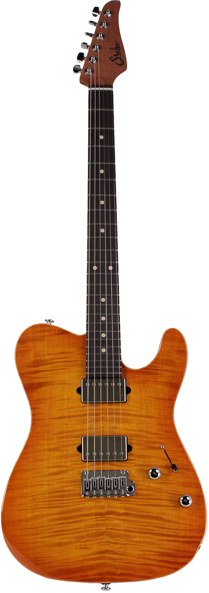 Suhr Select Modern T Mahogany Guitar, Honey Burst | Humbucker Music