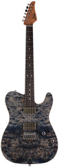 Suhr Select Modern T Mahogany Guitar, Trans Blue Denim Slate Burl