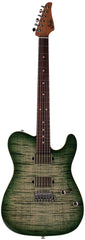 Suhr Select Modern T Mahogany Guitar, Faded Trans Green Burst