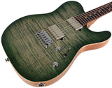 Suhr Select Modern T Mahogany Guitar, Faded Trans Green Burst