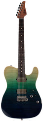 Suhr Select Modern T Mahogany Guitar, Aqua Blue Gradient