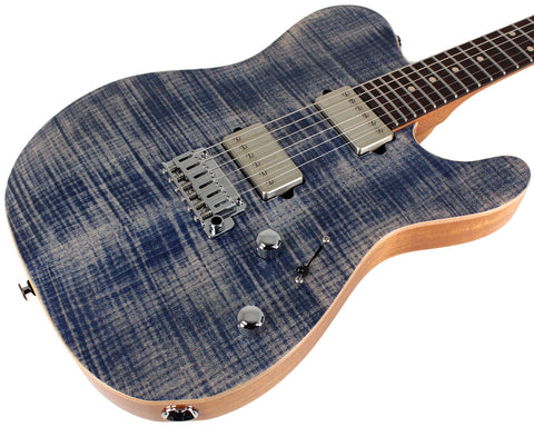 Suhr Select Modern T Mahogany Guitar, Trans Blue Denim Slate